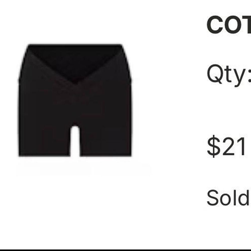 SKIMS Cotton Twist Shorts Black Soot XL NWT